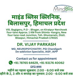 Psychiatrist in Bilaspur Himahcal Pradesh Mindbliss Clinic