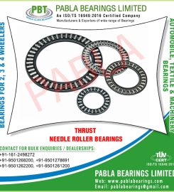 Needle Roller Bearings automobile ball bearings, Ball Racer Kit , Handle Bearing, Suspension Kit manufacturers exporters in Ludhiana Punjab india  +91-9501268200, +91-9501278691 https://www.pablabearings.com