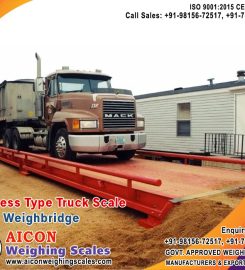 Truck Weighing Scales, Truck Weighbridge, DharamKanta, Industrial Weight Machine manufacturers exporters in India, Punjab Ludhiana +91-9815672517 +91-7504000101 https://www.aiconweighingscales.com